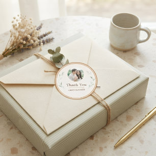 Personalised Wedding Sticker Seal Botanical