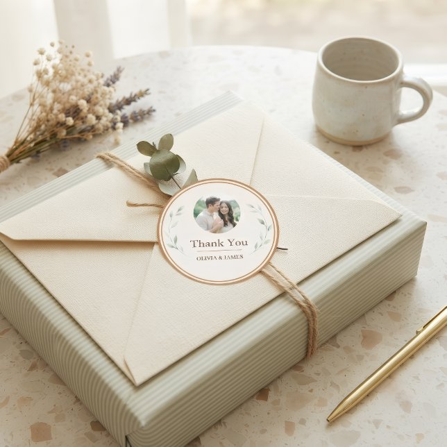 Personalised Wedding Sticker Seal Botanical (Creator Uploaded)