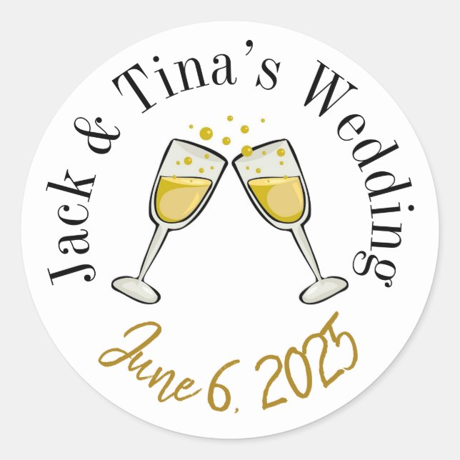 Personalised wedding stickers  (Front)