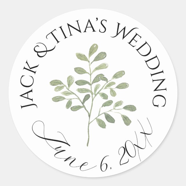 Personalised wedding stickers  (Front)