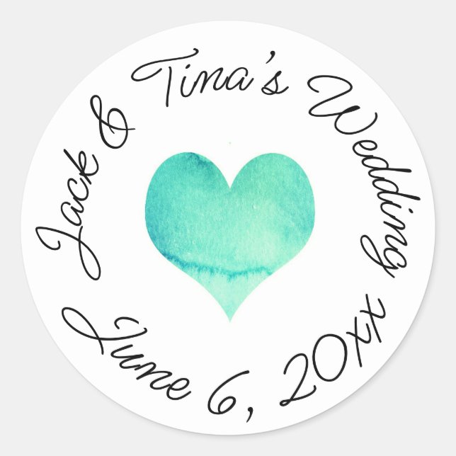 Personalised wedding stickers  (Front)