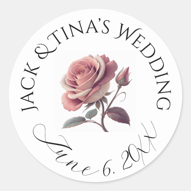 Personalised wedding stickers  (Front)