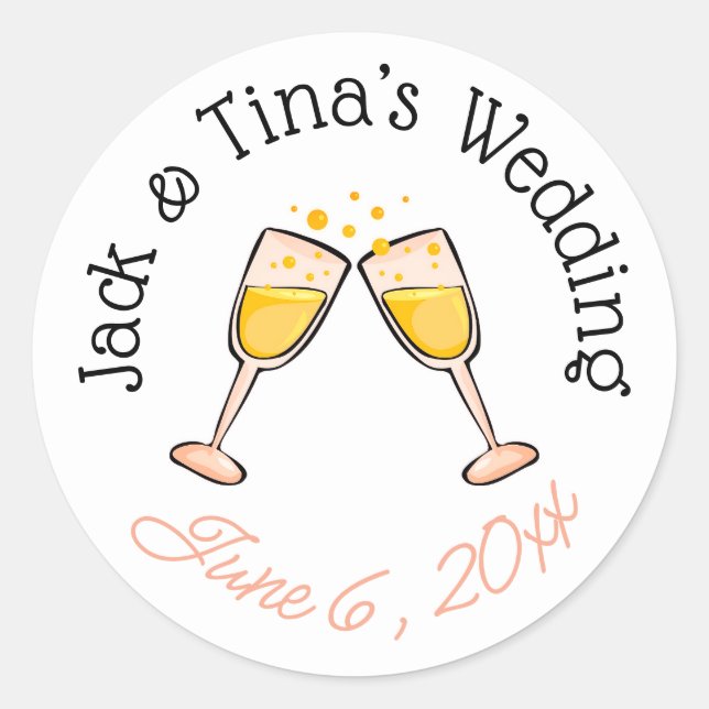 Personalised wedding stickers  (Front)