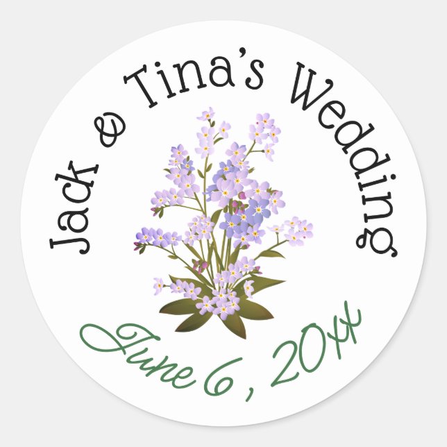 Personalised wedding stickers  (Front)