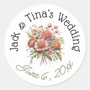 Personalised wedding stickers