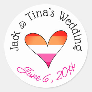 Personalised wedding stickers