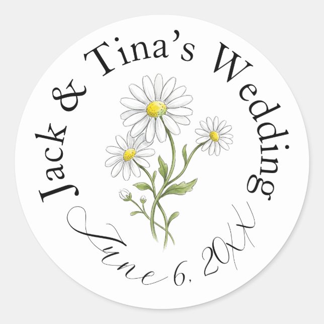 Personalised wedding stickers  (Front)