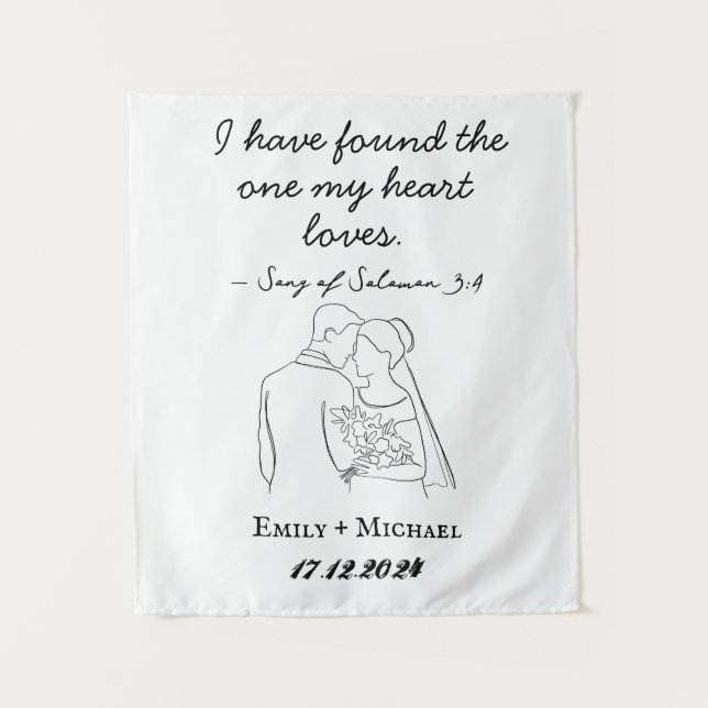 Personalised Wedding Tapestry (Front)