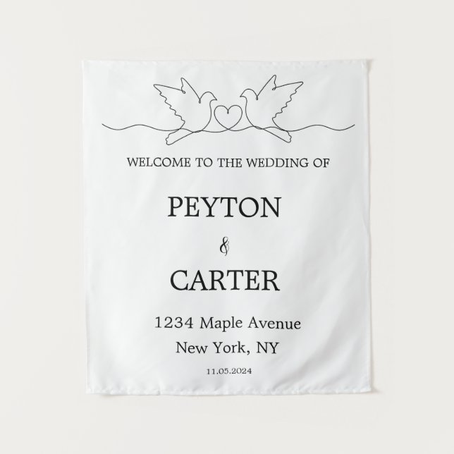 Personalised Wedding Tapestry (Front)