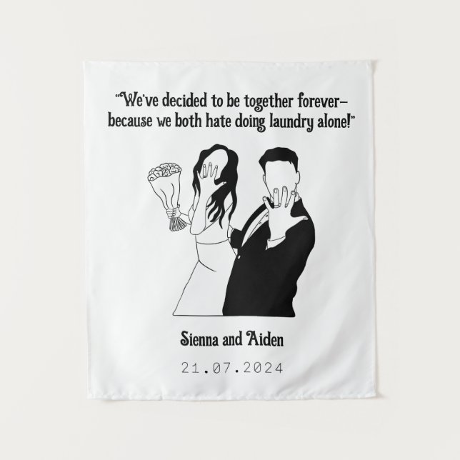 Personalised Wedding Tapestry (Front)
