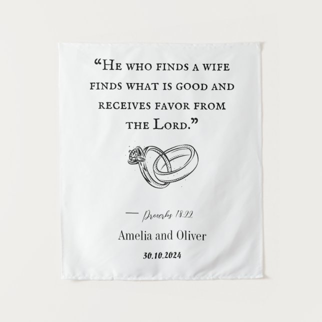  Personalised Wedding Tapestry (Front)