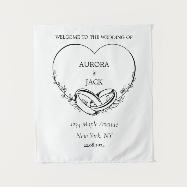Personalised Wedding Tapestry (Front)