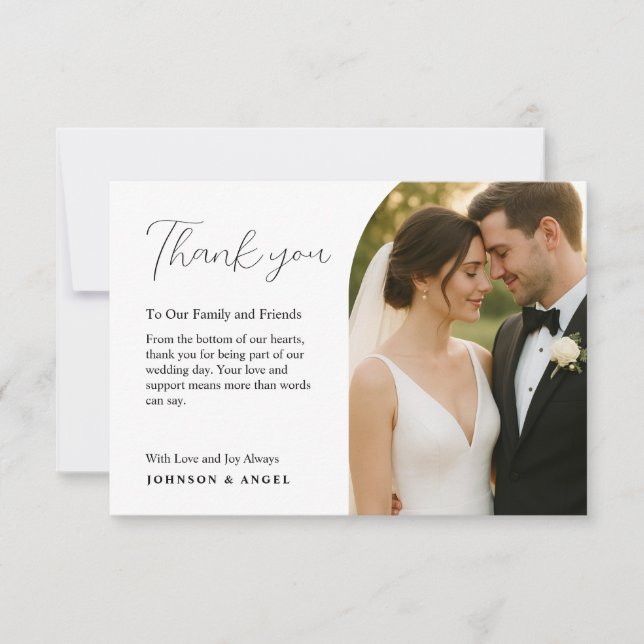 Personalised Wedding Thank You Card (Front)
