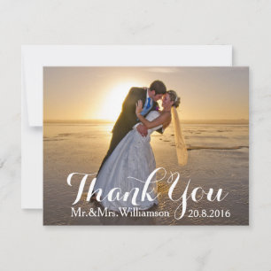 Personalised Wedding Thank You Card with Photo