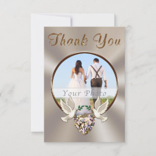 Personalised, Wedding Thank You Cards with Picture
