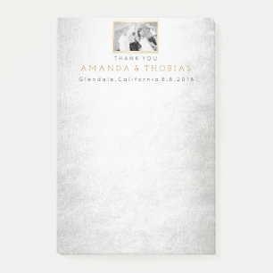 Personalised Wedding Thank You Gift Favour Post-it Notes