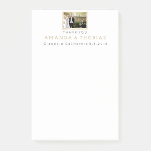Personalised Wedding Thank You Gift Favour Post-it Notes