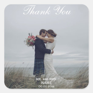 Personalised Wedding Thank You Sticker