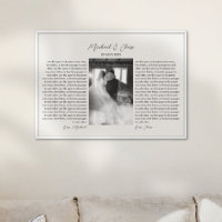 Personalised Wedding Vows Photo Keepsake