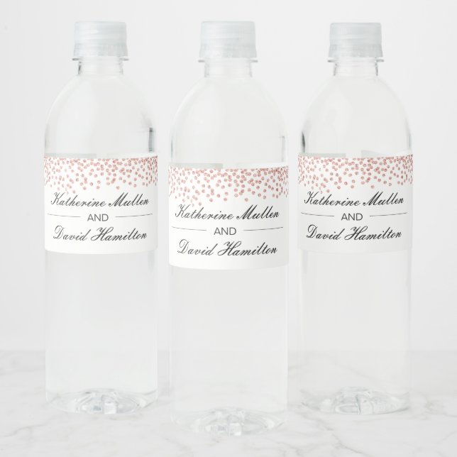 Personalised Wedding Water Bottle Label (Bottles)