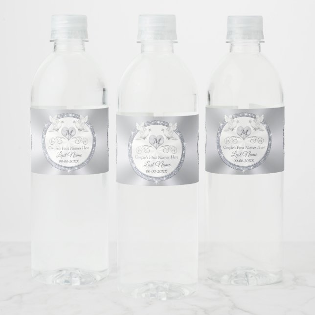 Personalised, Wedding Water Bottle Labels,  Label (Bottles)