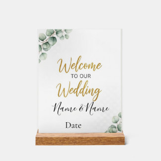 Personalised Wedding Welcome Acrylic Sign