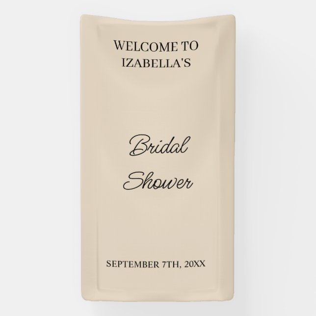 Personalised Wedding Welcome Bridal Shower Engaged Banner (Vertical)