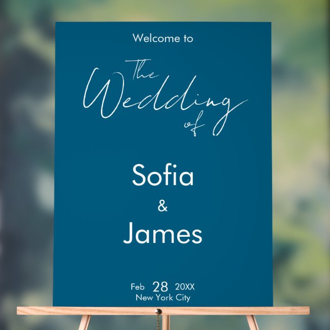 Personalised Wedding Welcome Sign Template  (Neutral)