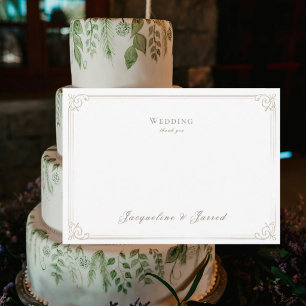  Personalised Wedding White Thank You Invitation