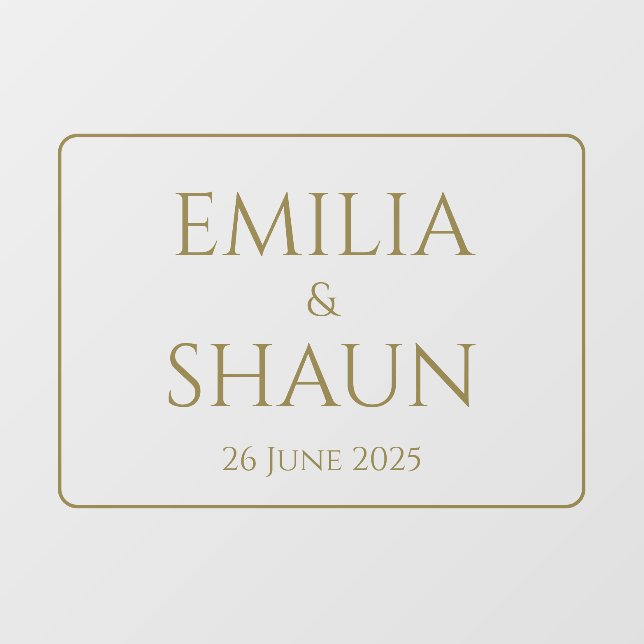Personalised Wedding Window Cling (Sheet)