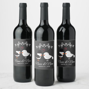 Personalised Wedding Wine Bottle Label