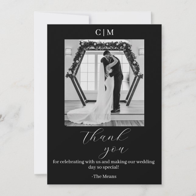Personalised WeddingThank You Card (Front)