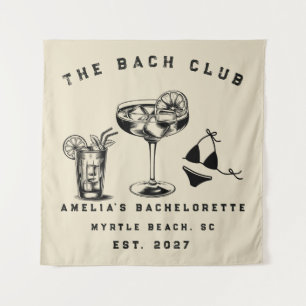 Personalised Weekend Trip Beach Bachelorette Party Tapestry