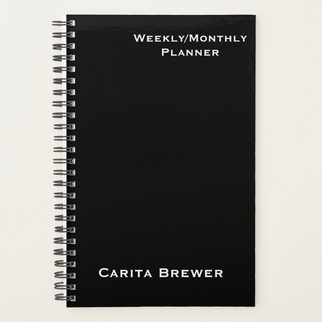Personalised Weekly/Monthly Planner (Front)