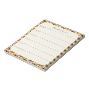 Personalised Weekly Planner Elegant Geometric Notepad