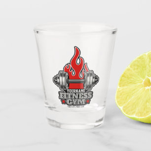 Personalised Weight Lifting Dumbbell Fitness Gym Shot Glass