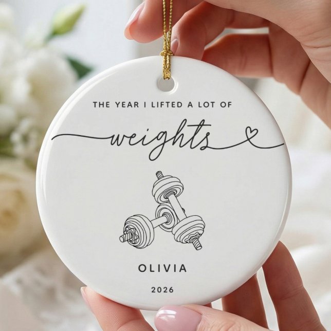 Personalised Weightlifting Christmas Ornament (Creator Uploaded)
