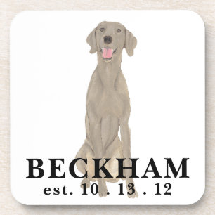 Personalised Weimaraner Coaster
