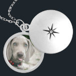 Personalised Weimaraner Dog Photo and Dog Name Silver Plated Necklace<br><div class="desc">Personalised Weimaraner Dog Photo and Weimaraner Dog Name design features an uploaded photo of your Weimaraner (or any photo) the dog's name or add your own text - We love "dog's name", dog's birthday or day of passing. Just click on "customise" to add your personalised text, change the font and...</div>