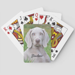 Personalised Weimaraner Puppy Dog Playing Cards