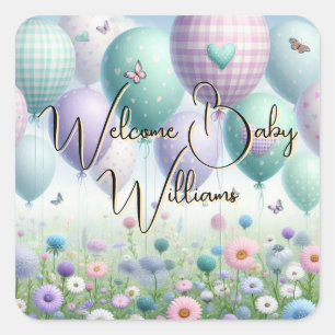 Personalised "Welcome Baby" Sticker