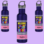 Personalised Welcome Back To School  710 Ml Water Bottle<br><div class="desc">Personalised Welcome Back To School stainless steel water bottle. Customise it with your name for a chic girly unique look.</div>