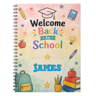 Personalised Welcome Back to School Notebook