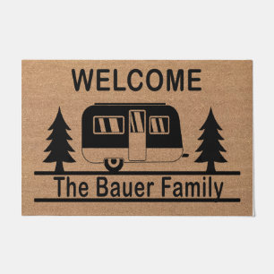 Personalised Welcome Camping Mat, Unique  Doormat