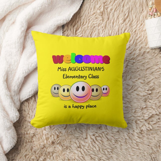 Personalised Welcome Class Teacher Cushion (Blanket)