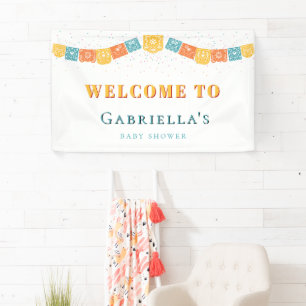 Personalised Welcome Fiesta Baby Shower Banner