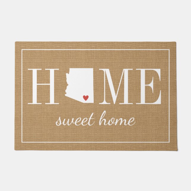 Personalised Welcome Home Arizona Jute Doormat (Front)