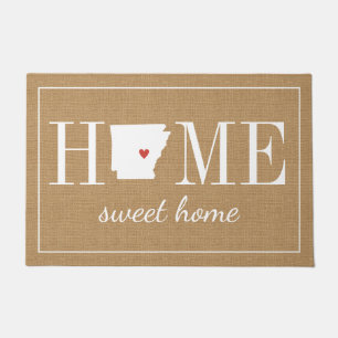 Personalised Welcome Home Arkansas Jute Doormat