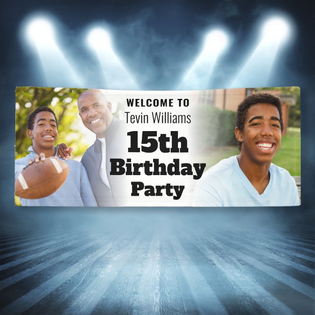 Personalised Welcome Sign 15th Birthday Boy Photo (Personalized Welcome Sign 15th Birthday Boy Photo
)