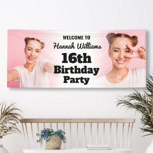 Personalised Welcome Sign 16th Birthday Girl Photo